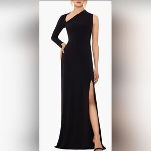 betsy & adam fit & flare tuxedo dress Strapless Black Prom Gown: Betsy & Adam A26845 Black / 0